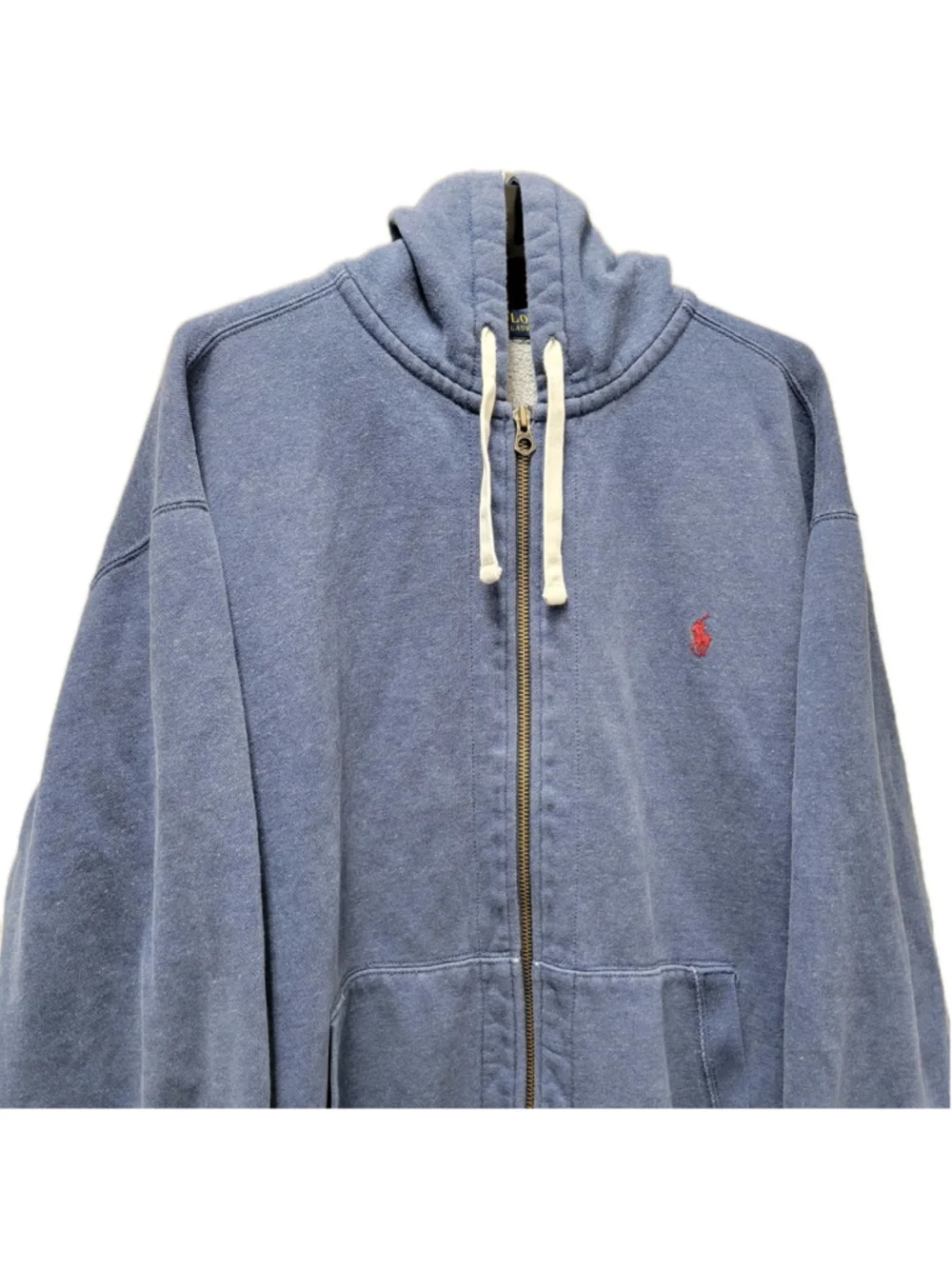 Polo Ralph Lauren Blue Hoodie Long-Sleeves Sweatshirt Drawstring Size 2XB BIG
